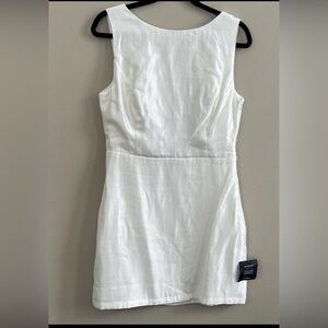 Lulus Sophisticated Selection White Sleeveless Backless Mini Dress size large